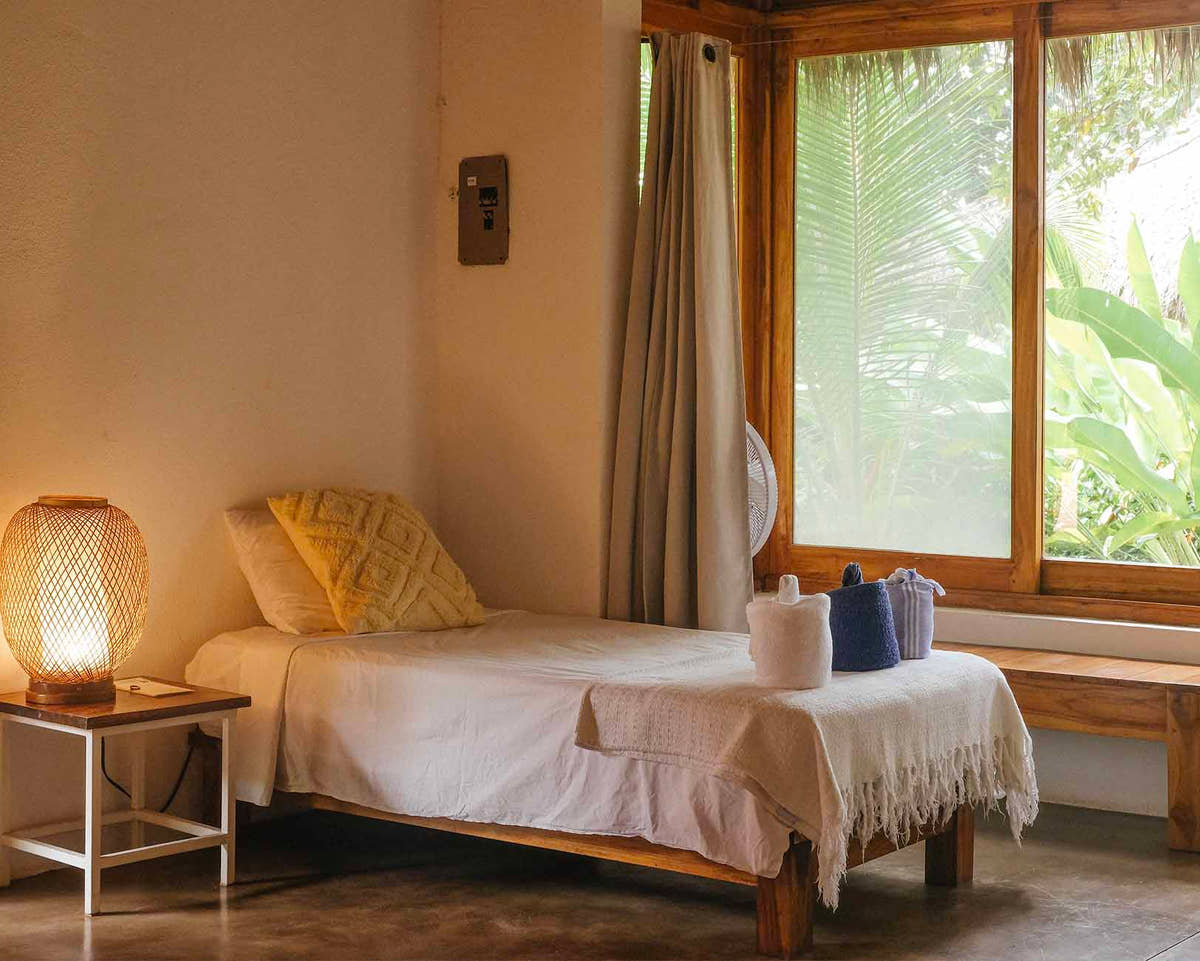 Chambre partagée du surf lodge au Nicaragua