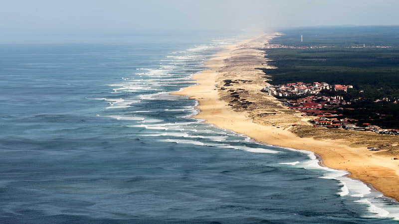 Côte de Hossegor vue du ciel